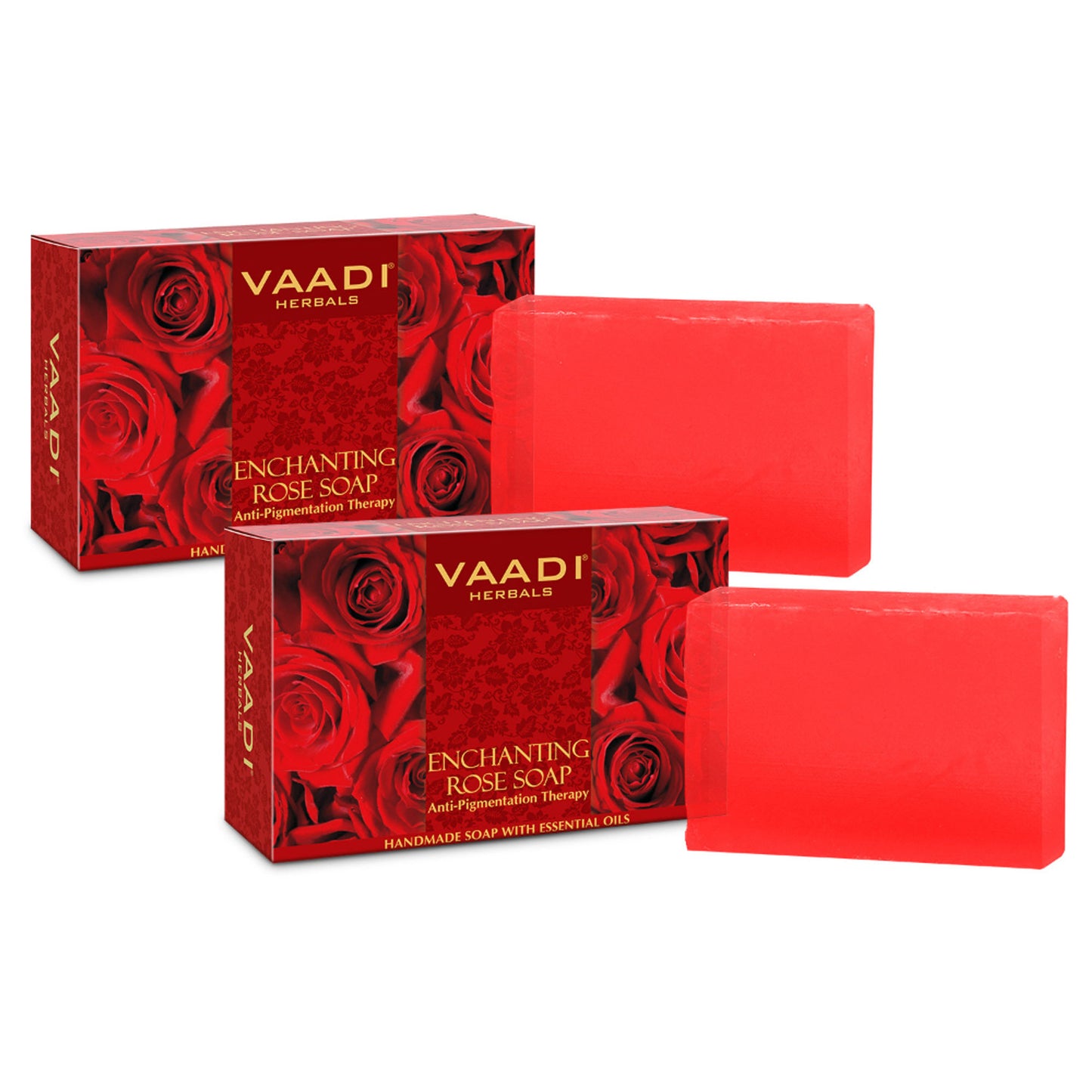 Vaadi Herbals Anti Pigmentation Therapy Enchanting Rose Soap-Pack of 2
