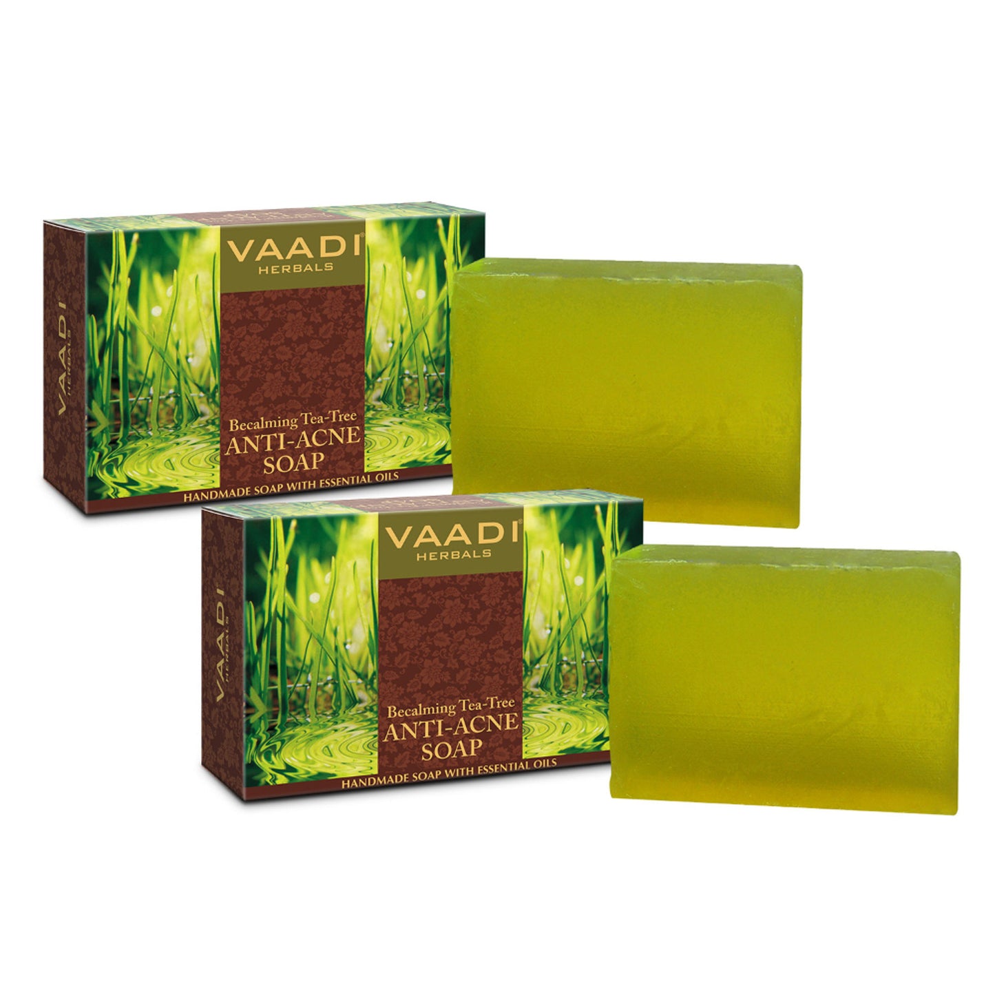Vaadi Herbals Anti-Acne Soap With Becalming & Tea Tree Oil - Pack of 2