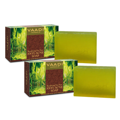 Vaadi Herbals Anti-Acne Soap With Becalming & Tea Tree Oil - Pack of 2