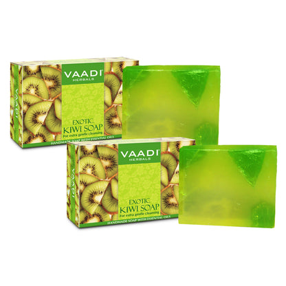 Vaadi Herbals Exotic Kiwi Soap For Extra Gentle Cleansing - Pack of 2