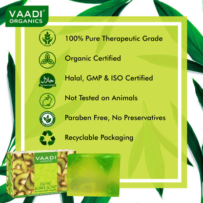 Vaadi Herbals Exotic Kiwi Soap For Extra Gentle Cleansing - Pack of 2