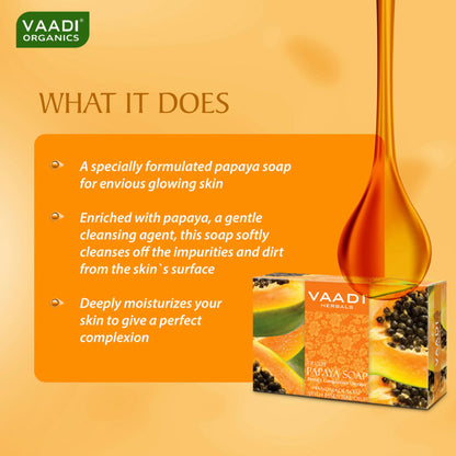 Vaadi Herbals Fresh Papaya Soap - Pack of 3