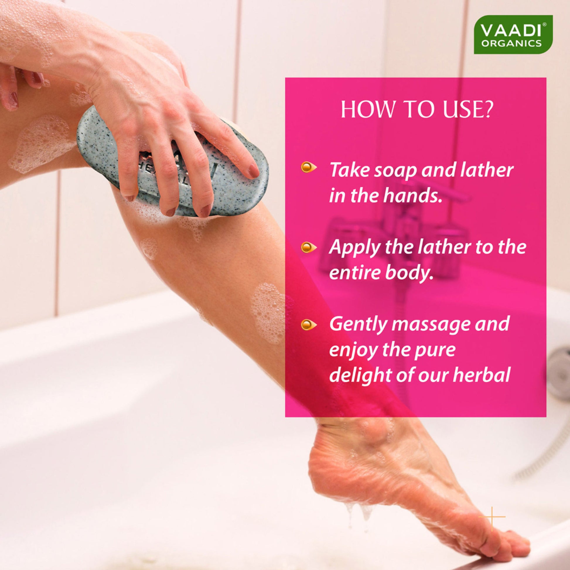 Vaadi Herbals Elbow-Foot-Knee Scrub Soap - Pack of 3