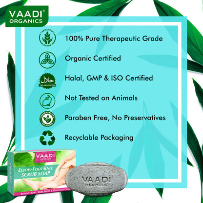 Vaadi Herbals Elbow-Foot-Knee Scrub Soap - Pack of 3