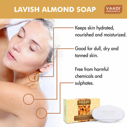 Vaadi Herbals Lavish Almond Soap - Pack of 3