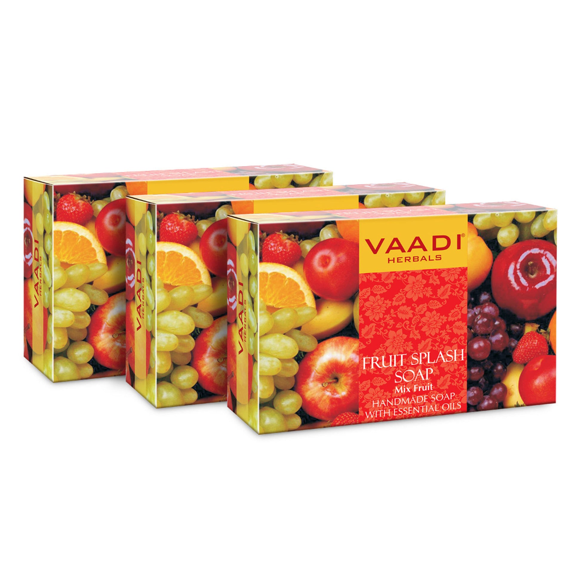 Vaadi Herbals Fruit Splash Soap Mix Fruit Handmade Soap - Pack of 3