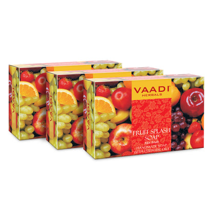Vaadi Herbals Fruit Splash Soap Mix Fruit Handmade Soap - Pack of 3