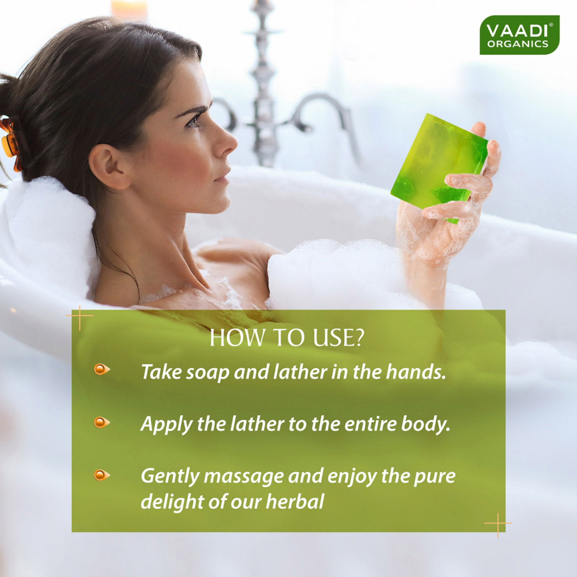 Vaadi Herbals Exotic Kiwi Soap For Extra Gentle Cleansing - Pack of 3