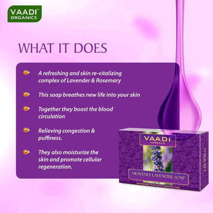 Vaadi Herbals Heavenly Lavender Soap - Pack of 3