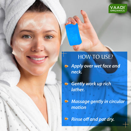 Vaadi Herbals Blueberry Facial Bar with Extract Of Mint - Pack of 3