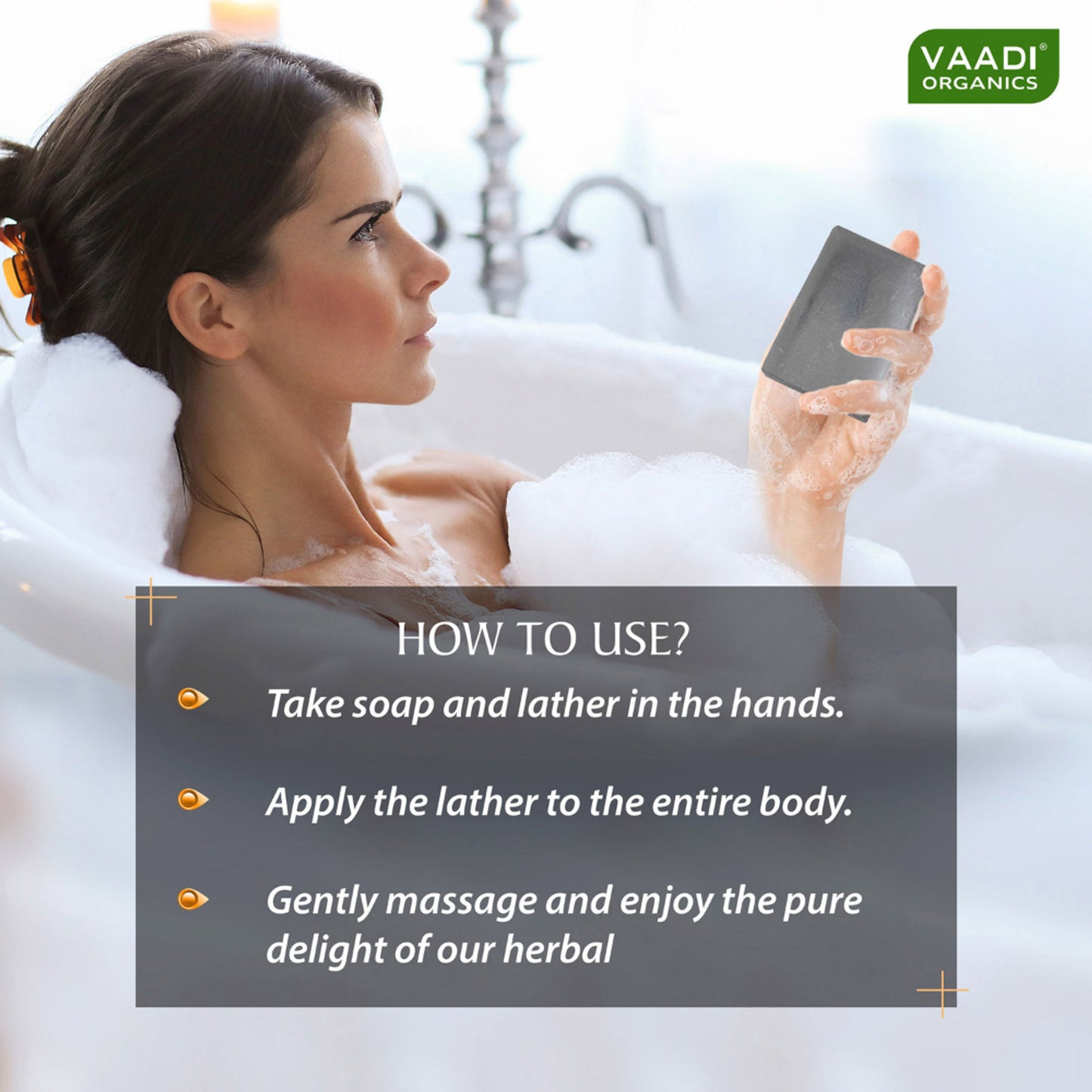 Vaadi Herbals Activated Charcoal Soap - Pack of 3