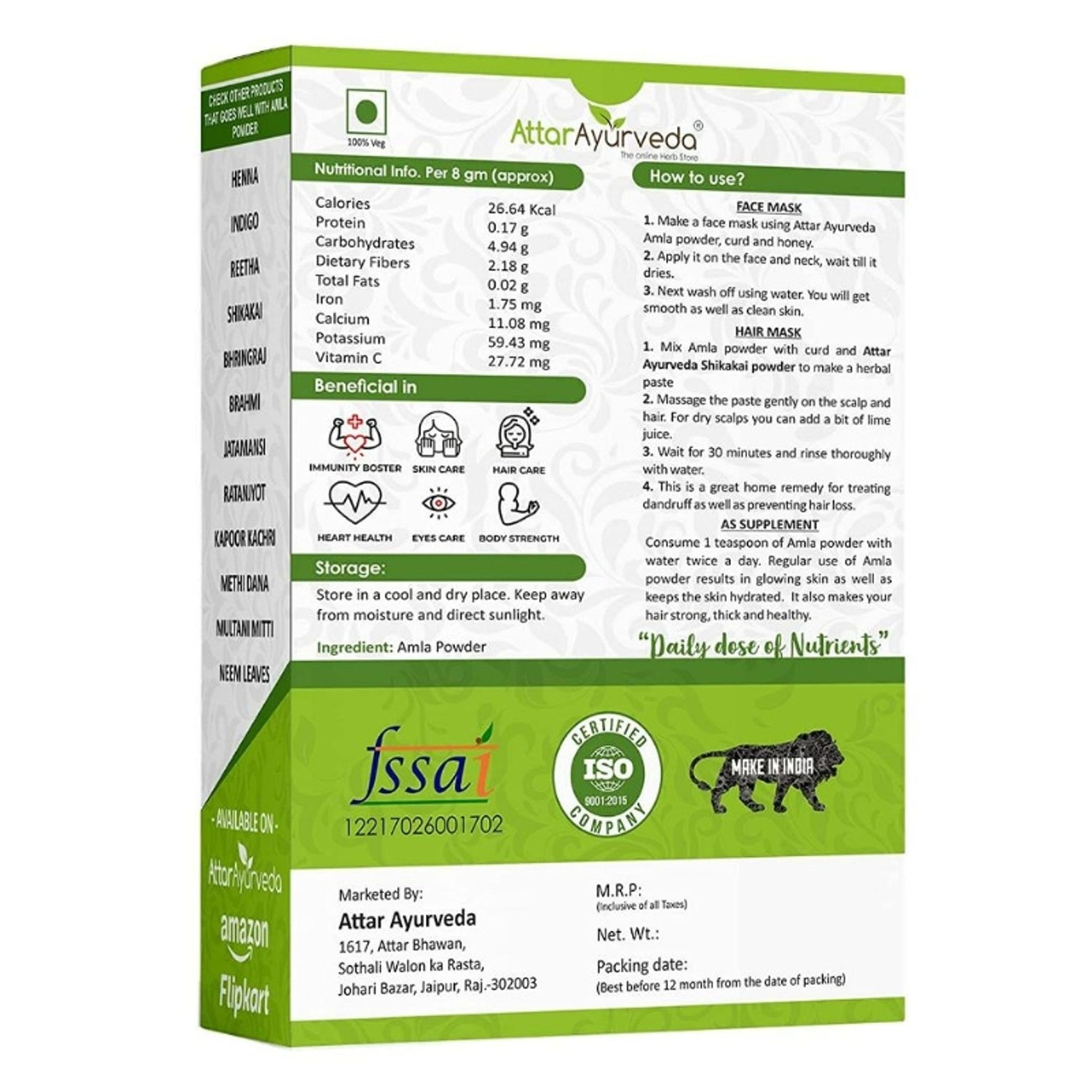 Attar Ayurveda Amla Powder