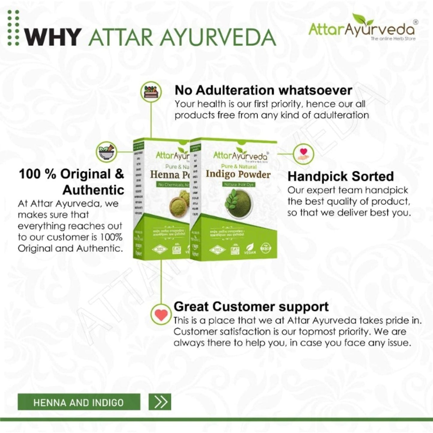 Attar Ayurveda Indigo & Henna Powder Combo