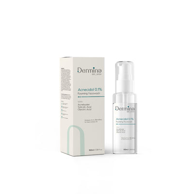 Dermina Acnecidol 0.1% Foaming Facewash with Salicylic & Glycolic Acid for Acne Care