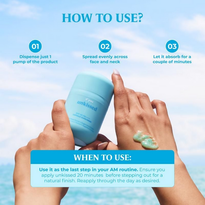 d'you Unkissed Serum Sunscreen SPF 50 PA++++ bottle showing the product label and packaging.