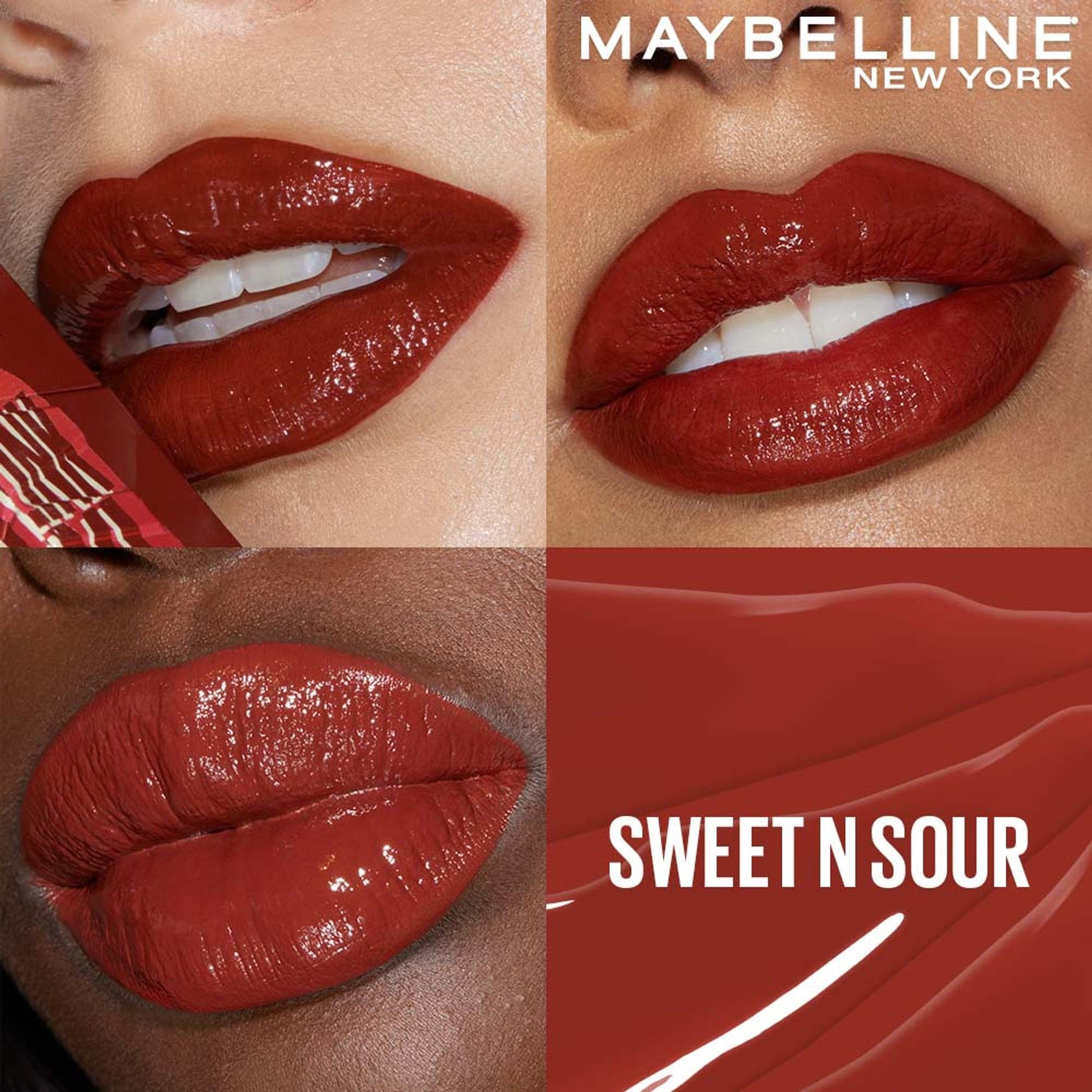 Maybelline New York Super Stay Vinyl Ink Liquid Lipstick, Instant Shine Lasts Up To 16H - Sweet N Sour Sauce