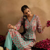 Dhiyona IE Paisley Printed V-Neck Pure Cotton A-Line Kurta
