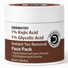 DERMISTRY Kojic Acid Pigmentation De D Tan Dark Spots Removal Skin Whitening Glowing Face Pack Mask