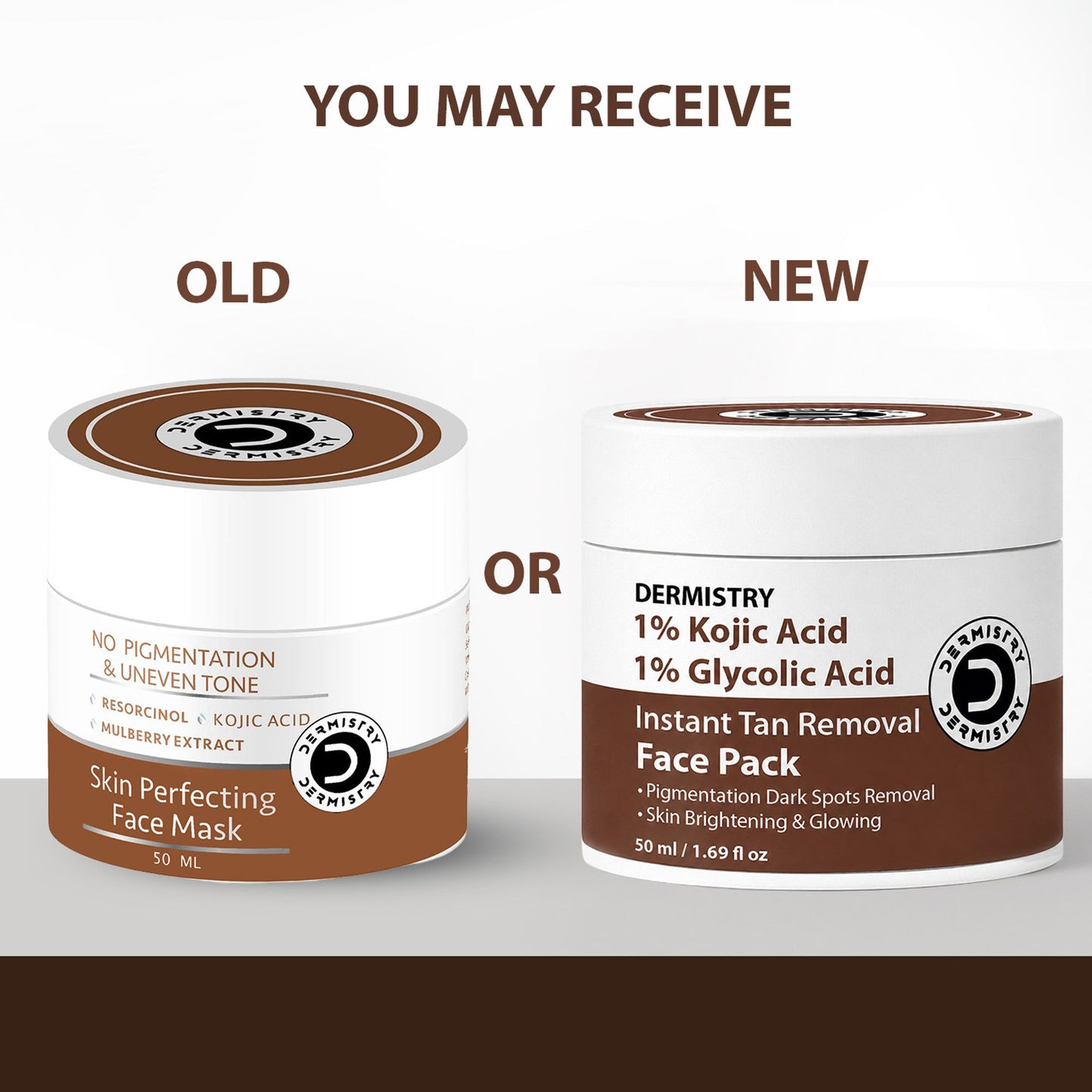 DERMISTRY Kojic Acid Pigmentation De D Tan Dark Spots Removal Skin Whitening Glowing Face Pack Mask