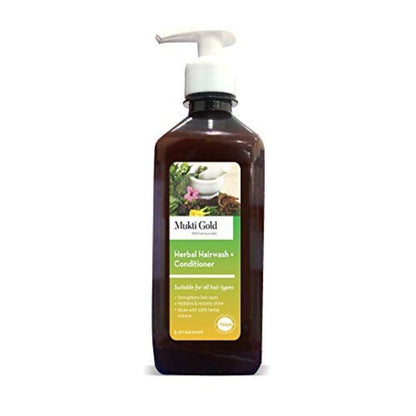Mukti Gold Herbal Hairwash Shampoo With Conditioner - Pack Of 2