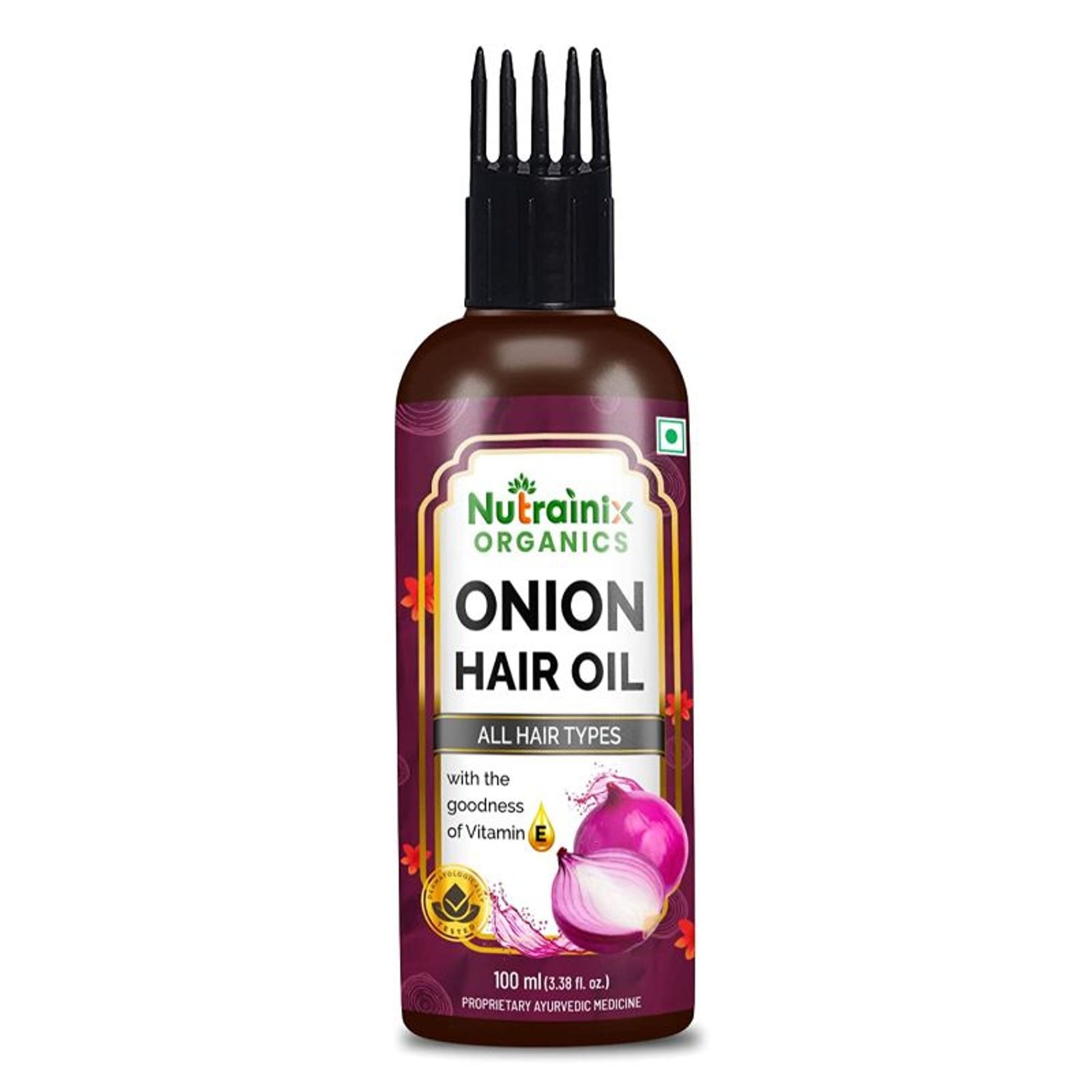 Nutrainix Organics Onion Hair Oil Nourishes Your Scalp- Stronger And Thicker Hair Growth