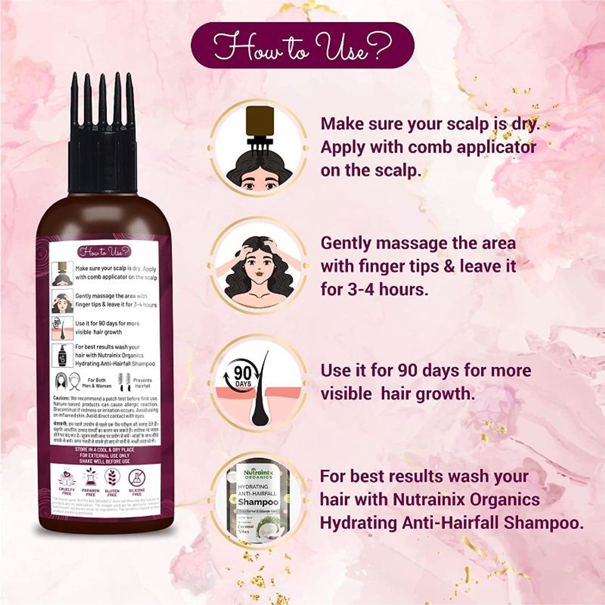 Nutrainix Organics Onion Hair Oil Nourishes Your Scalp- Stronger And Thicker Hair Growth