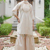 Indyancart IE Floral Embroidered Gotta Patti Liva Kurta with Sharara & Dupatta