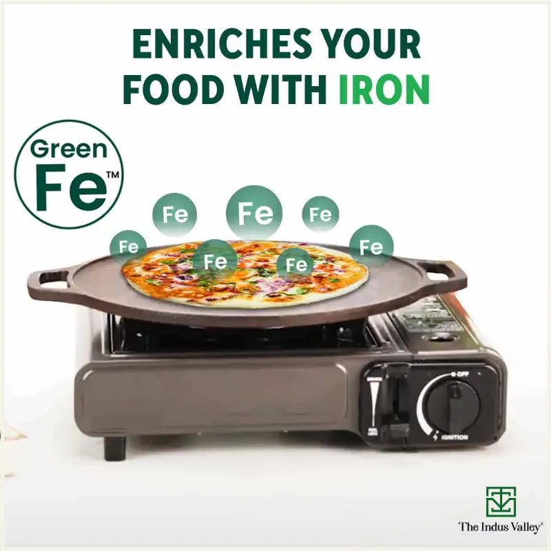 The Indus Valley CASTrong Cast Iron Cookware Set: Tawa+ Kadai+ Fry Pan, Kitchen Set for Home, Pre-seasoned, 100% Pure, Toxin-free, Tadka Pan