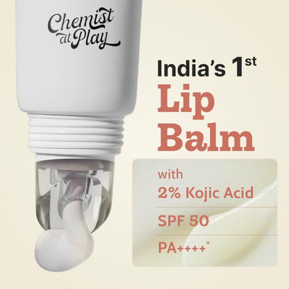 Chemist At Play Chocolate Tinted Lip Balm with SPF 50 PA++++ for Dry, Chapped & Pigmented Lip - Vanilla