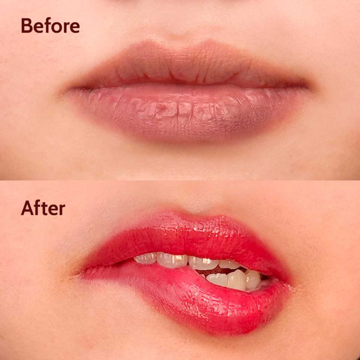 Chemist at Play Cherry tinted lip balm with SPF 50 PA++++ for dry, chapped, and pigmented lips, showing the tinted balm in a tube.