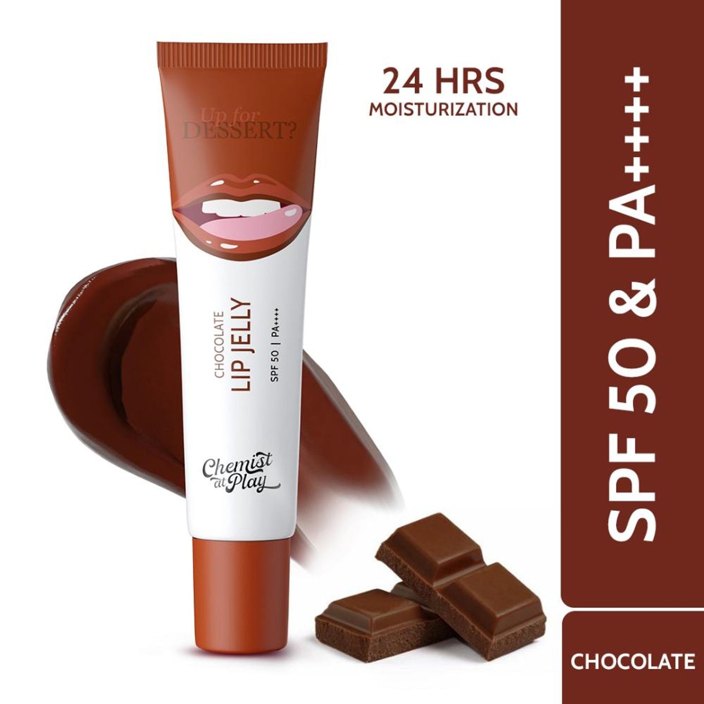 Chemist At Play Chocolate Tinted Lip Balm with SPF 50 PA++++ for Dry, Chapped & Pigmented Lip - Chocolate