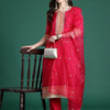 Indyancart IE Ethnic Motifs Embroidered Kurta with Trousers & With Dupatta