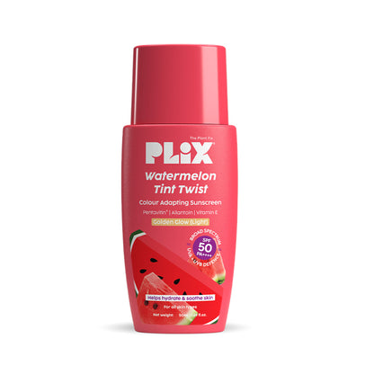 Plix Watermelon Tint Twist Color-Adapting Sunscreen - Golden Glow
