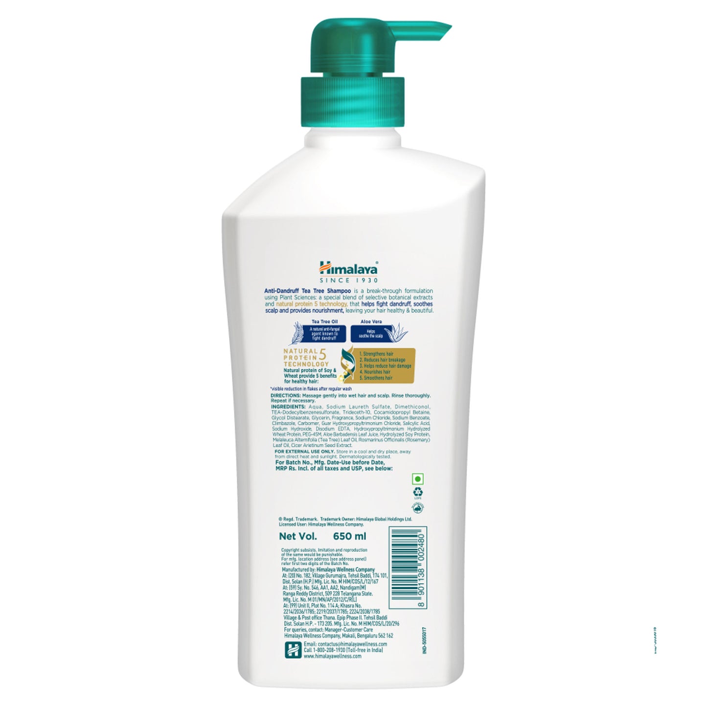 Himalaya Anti-Dandruff Shampoo With Tea Tree Oil & Aloe Vera