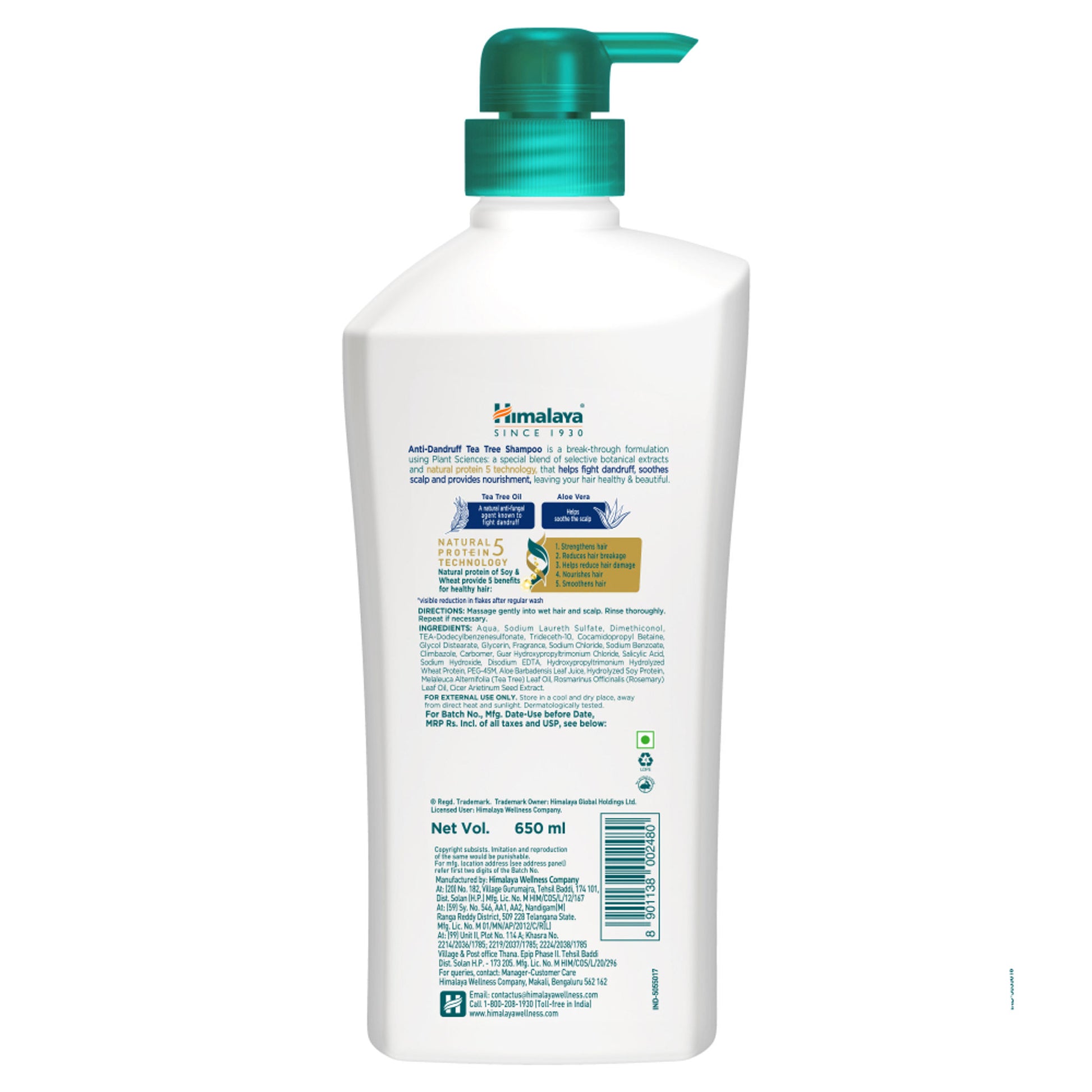 Himalaya Anti-Dandruff Shampoo With Tea Tree Oil & Aloe Vera