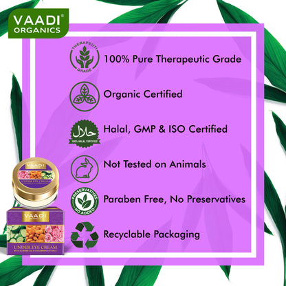 Vaadi Herbals Under Eye Cream - Almond Oil & Cucumber Extract