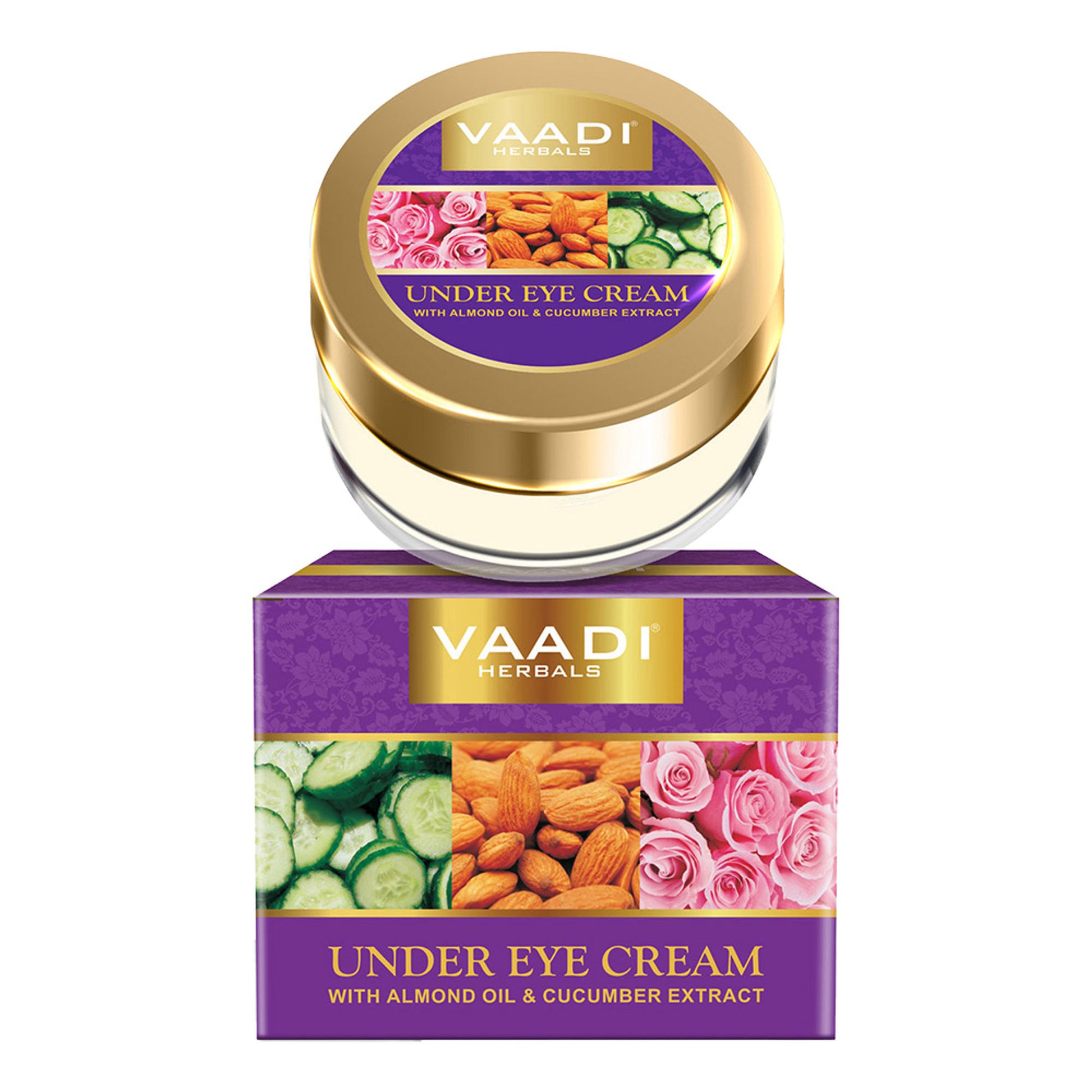 Vaadi Herbals Under Eye Cream - Almond Oil & Cucumber Extract
