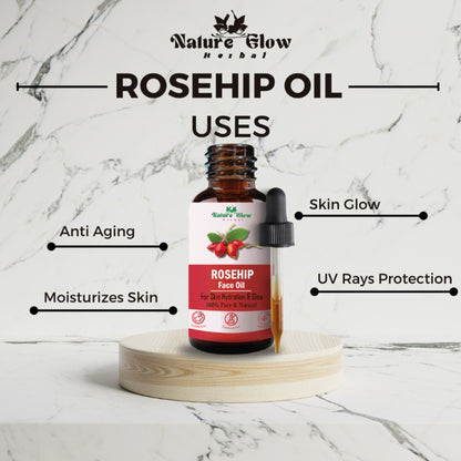 Nature Glow Herbal Rosehip & Jojoba Facial Oil - Pack of 2