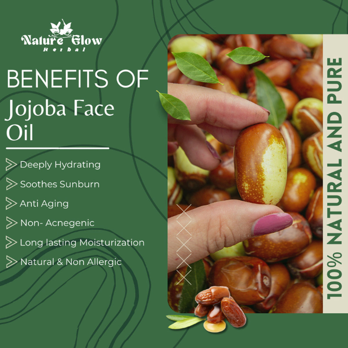 Nature Glow Herbal Rosehip & Jojoba Facial Oil - Pack of 2