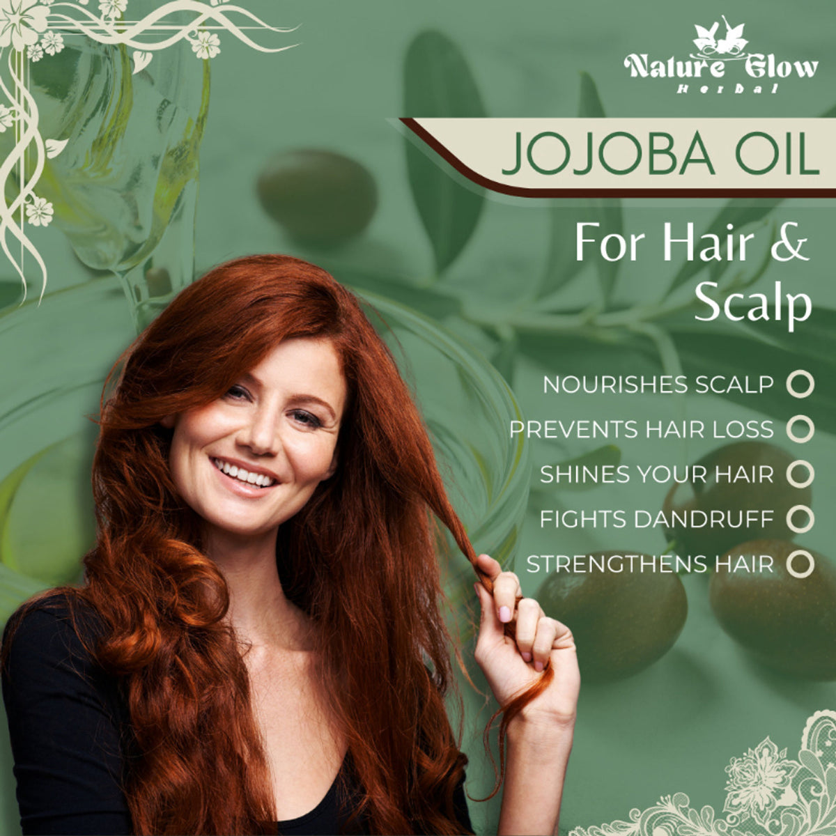 Nature Glow Herbal Rosehip & Jojoba Facial Oil - Pack of 2