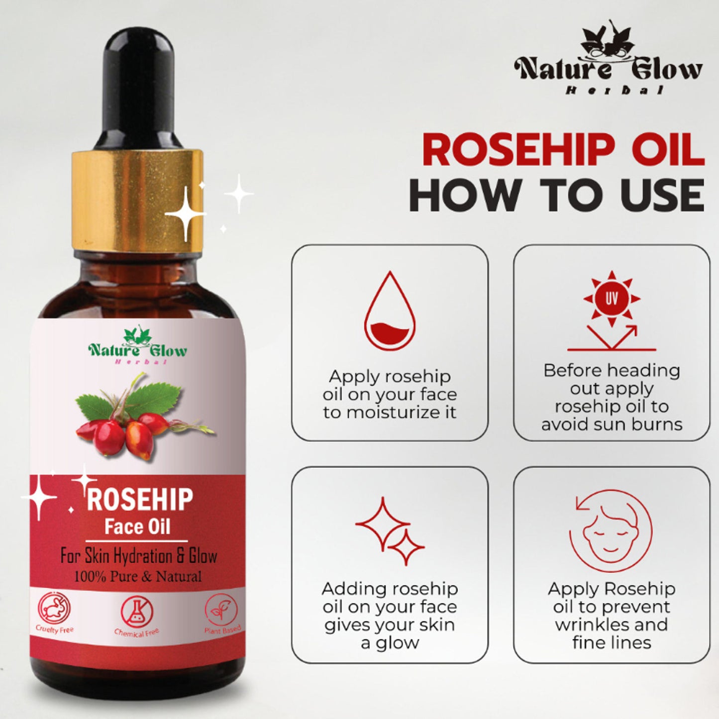 Nature Glow Herbal Rosehip Facial Oil