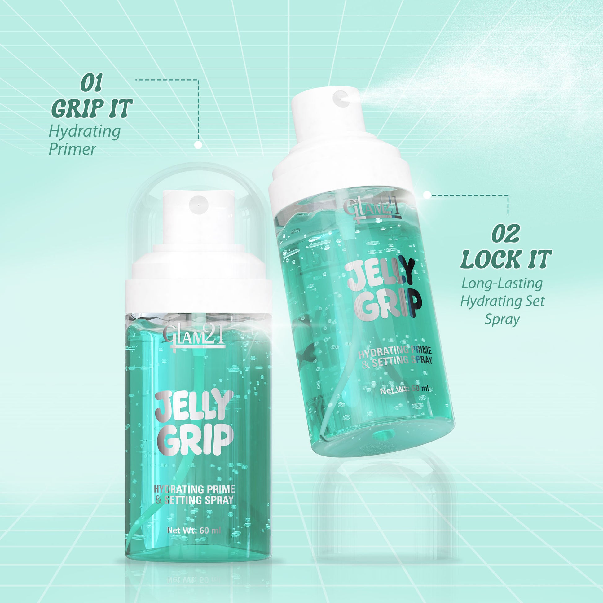 GLAM21 Jelly Grip Hydrating Primer & Setting Spray