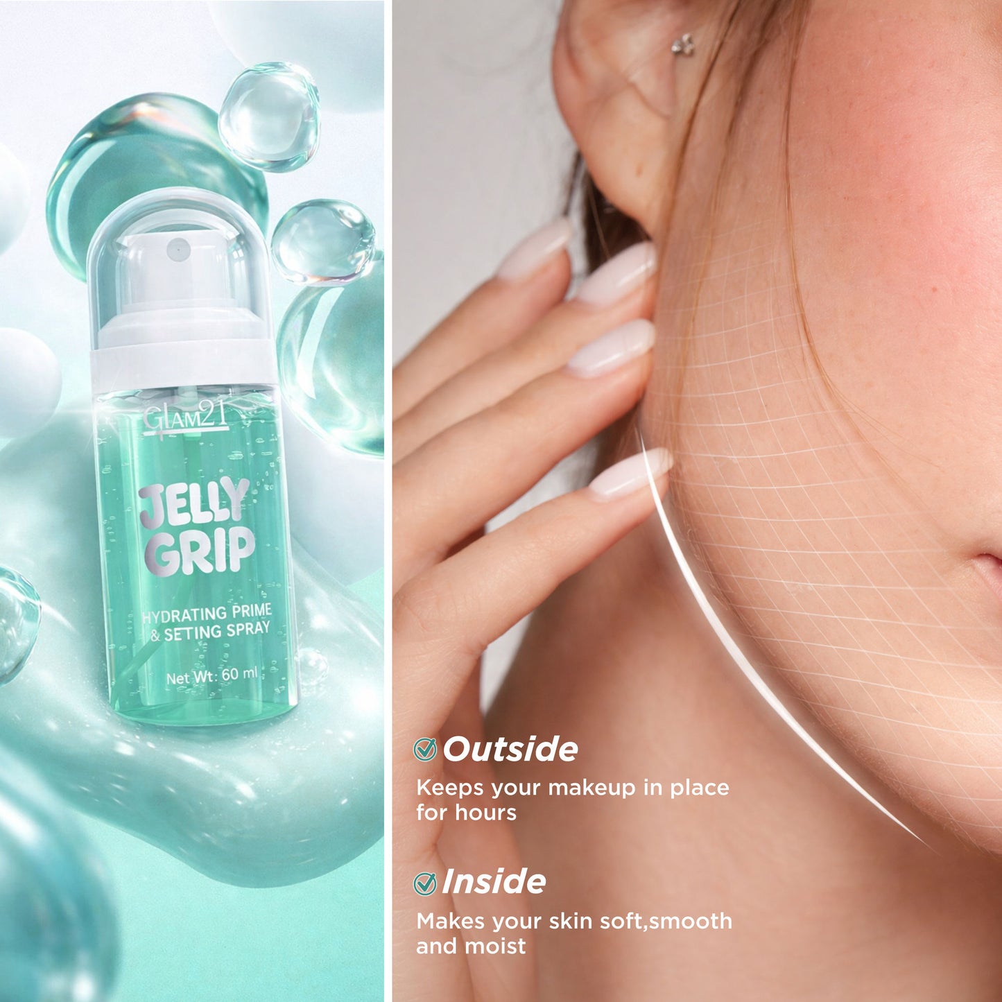 GLAM21 Jelly Grip Hydrating Primer & Setting Spray