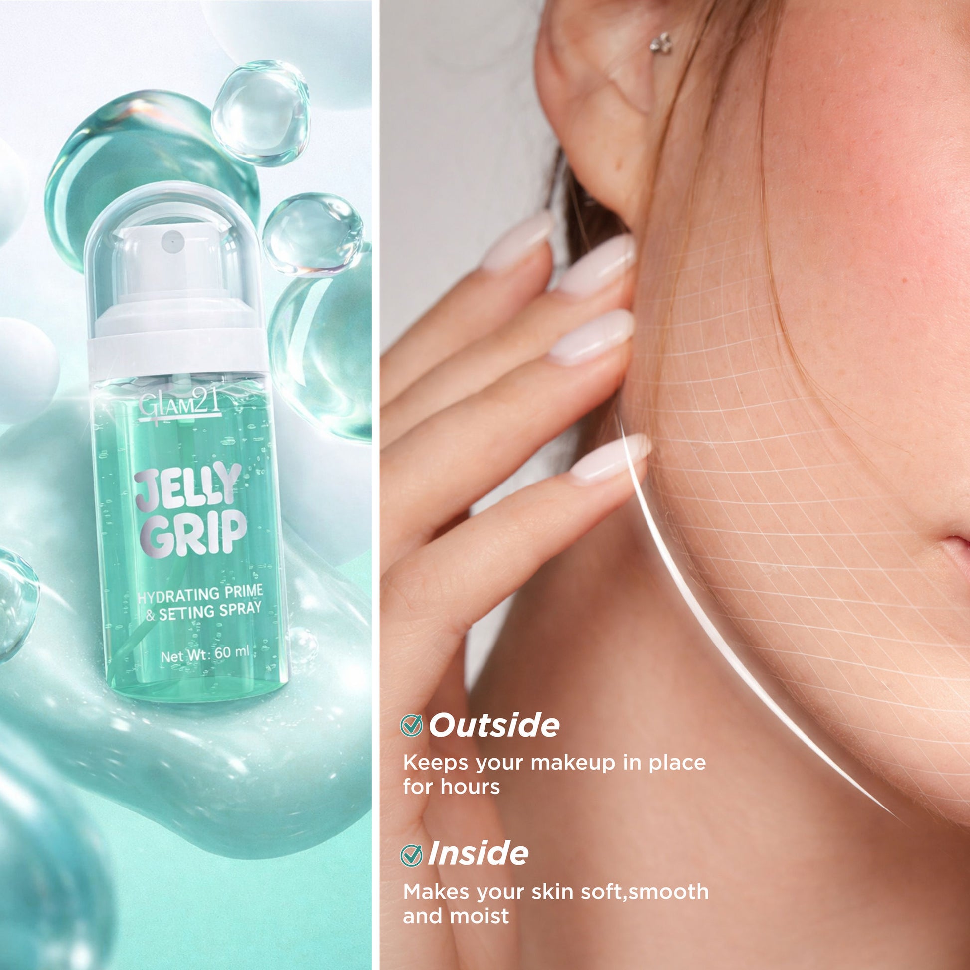 GLAM21 Jelly Grip Hydrating Primer & Setting Spray