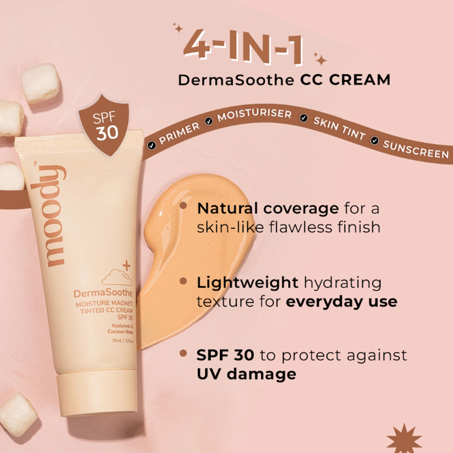 Moody Derma Soothe Moisture Magnet Tinted CC Cream With SPF 30 - Deep