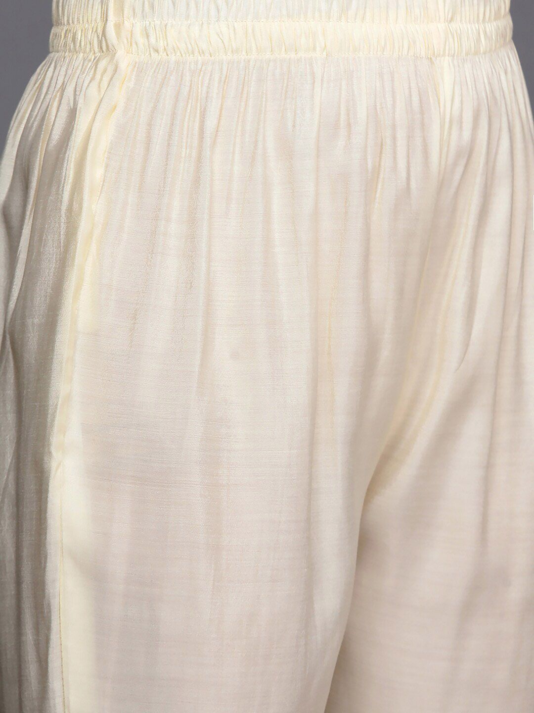 Dhiyona IE Floral Embroidered A-Line Chanderi Cotton Kurta with Trousers & Dupatta