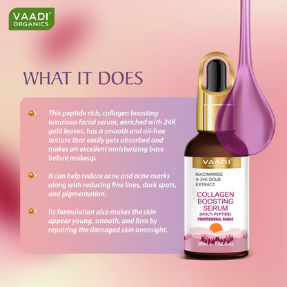 Vaadi Herbals Multipeptide And 24K Gold Extract Collagen Boosting Serum