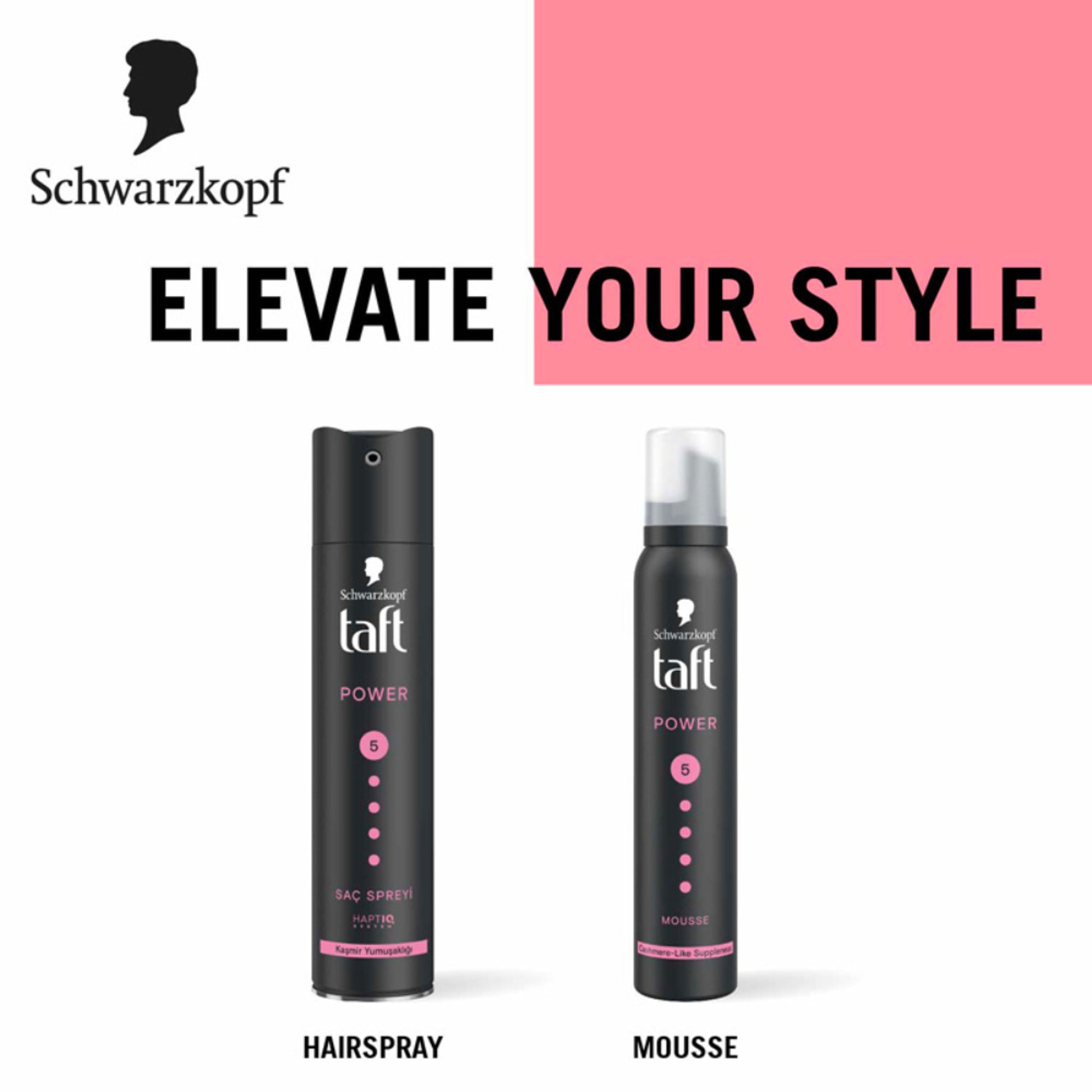 Schwarzkopf TAFT Power Hold 5 Hair Mousse To Controls Frizz, Lasts 24 Hours With No Stickiness