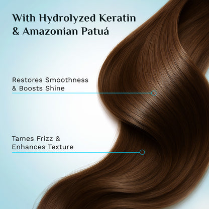 Pilgrim Keratin & Amazonian Patua 10X Smoothening Soften Shampoo For Dry & Frizzy Hair Paraben Free
