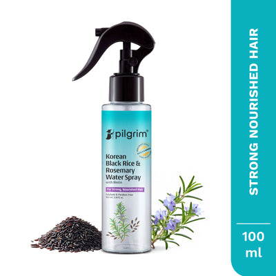 Pilgrim Korean Black Rice & Rosemary Water Spray With Biotin For Strong & Nourised Hair Growth